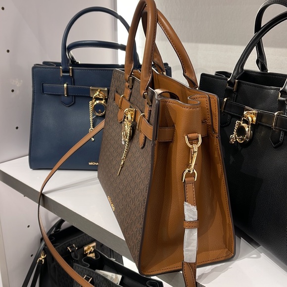 Michael Kors Hamilton Meidum Satchel Shoulder Crossbody 
Brown - Picture 3 of 16